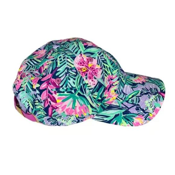 LILLY PULITZER Run Around Hat Baseball Slathouse Soiree Tropical - Picture 1 of 6